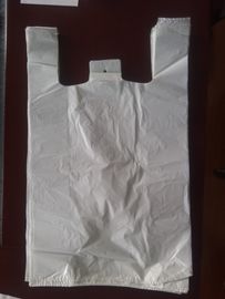 хозяйственная сумка футболки 16мик 400+190*650мм белая пластиковая - 500/Касе, материал ХДПЭ