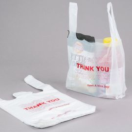 Хозяйственные сумки футболки ЛДПЭ/ХДПЭ прозрачные с изготовленным на заказ печатанием логотипа
