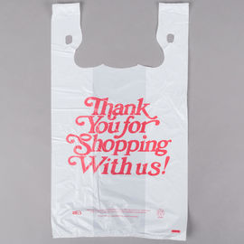 Белый цвет благодарит вас печатание хозяйственных сумок футболки подгонянное пластмассой