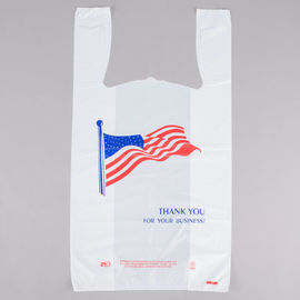 Материал ХДПЭ хозяйственных сумок футболки картины американского флага сверхмощный