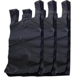 Сумки футболки черного цвета Биодеградабле, хозяйственные сумки футболки