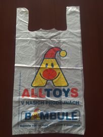 хозяйственная сумка футболки 16мик 240+120*450мм пластиковая - 500/Касе, материал ХДПЭ