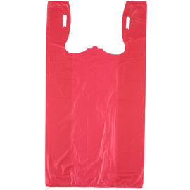 Изготовленные на заказ пластиковые сумки футболки, Уньпринтед выбитые повторно использованные сумки футболки
